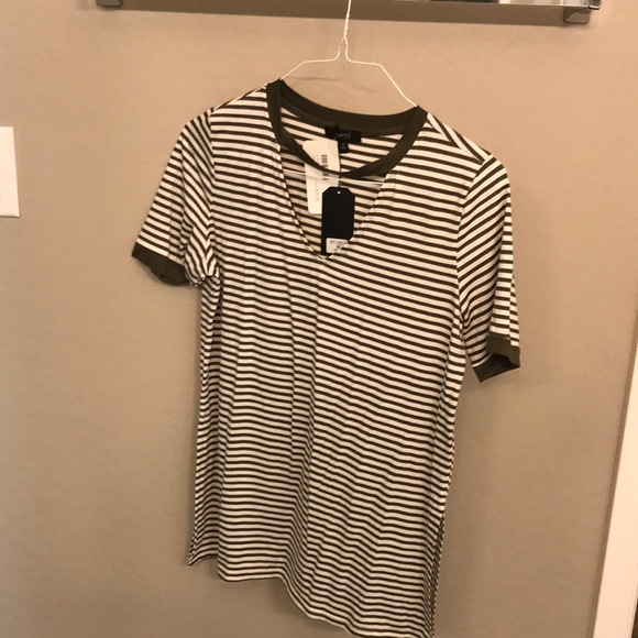 Olive striped shirt medium - Picture 1 of 1